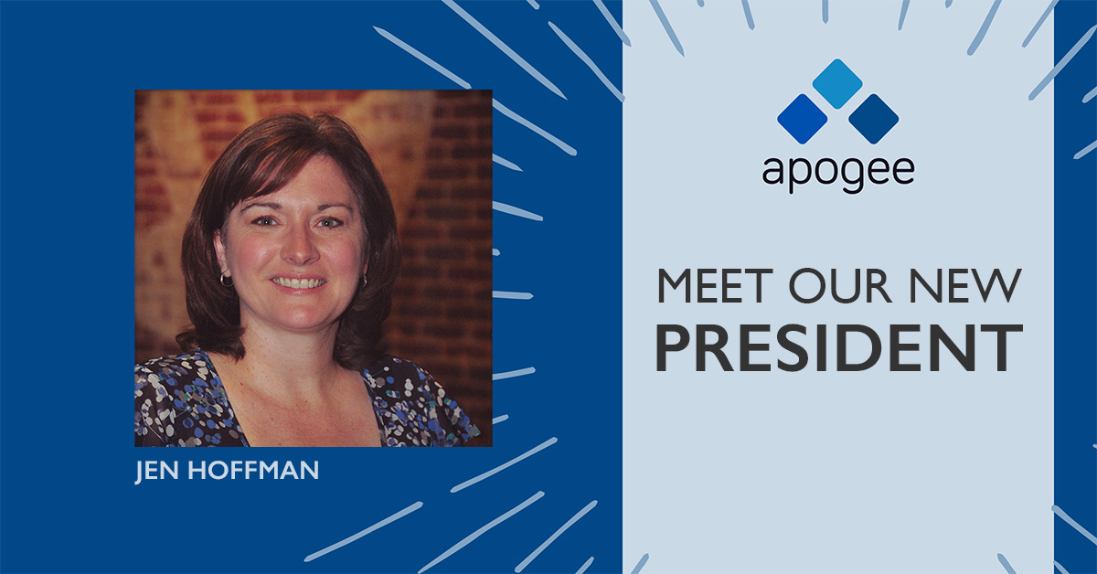 Jen Hoffman, New President of Apogee